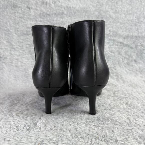 Aerosoles Edith Ankle Boot Women's Heeled Booties Black Vegan Leather Size 8.5 - Picture 5 of 10
